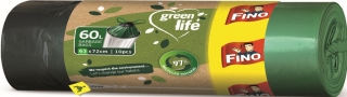 Pytel na odpadky 60l / 10ks zatahovací recyklované Green life FINO