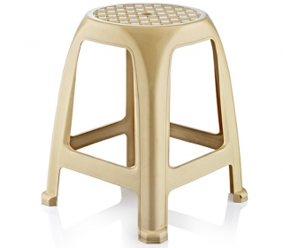 Stolička - taburet bílý 45,5x37x37 cm