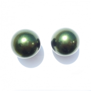 Náušnice Jablonecká perla zelené puzeta 