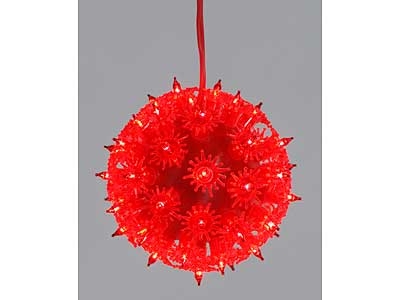 Světla vánoční koule červená 100 žárovek 
