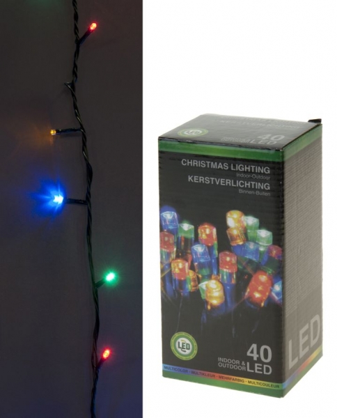 Světla vánoční 40 LED barevné 3 metry