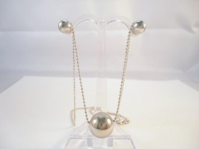 Sada - náhrdelník s náušnicemi KOULE stříbrná