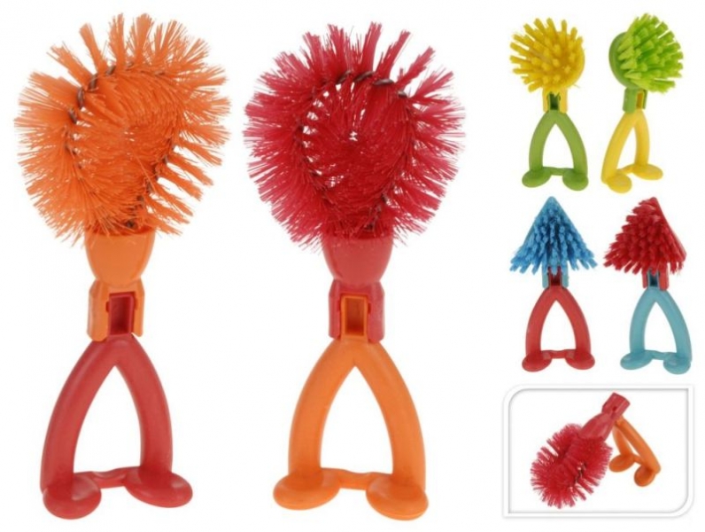 Kartáč na nádobí 13 cm skládací plast 