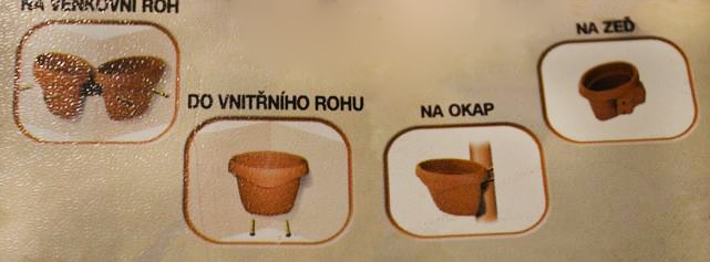 Květináč na zeď či okap - tmavě hnědý