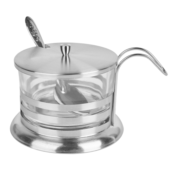 Cukřenka 8,5cm ARABICA+lžička sklo/NR