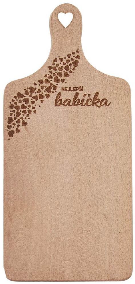 Prkénko krájecí 30x14 cm "NEJLEPŠÍ BABIČKA" dřevo