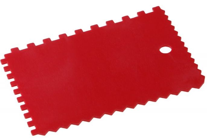 Stěrka zubová plast 125x85 mm