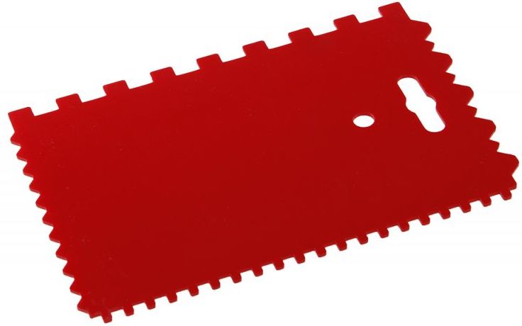 Stěrka zubová plast 170x115 mm