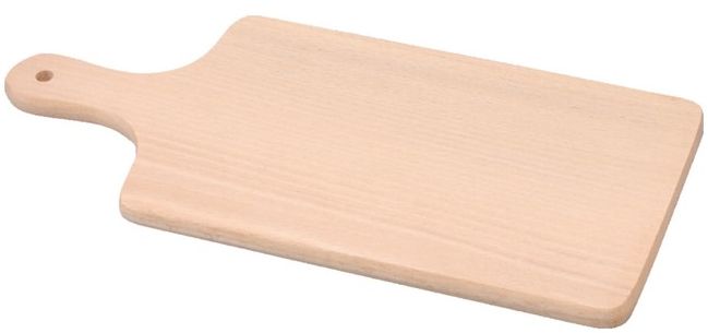 Prkénko kuchyňské s ručkou 38x18 cm dřevo