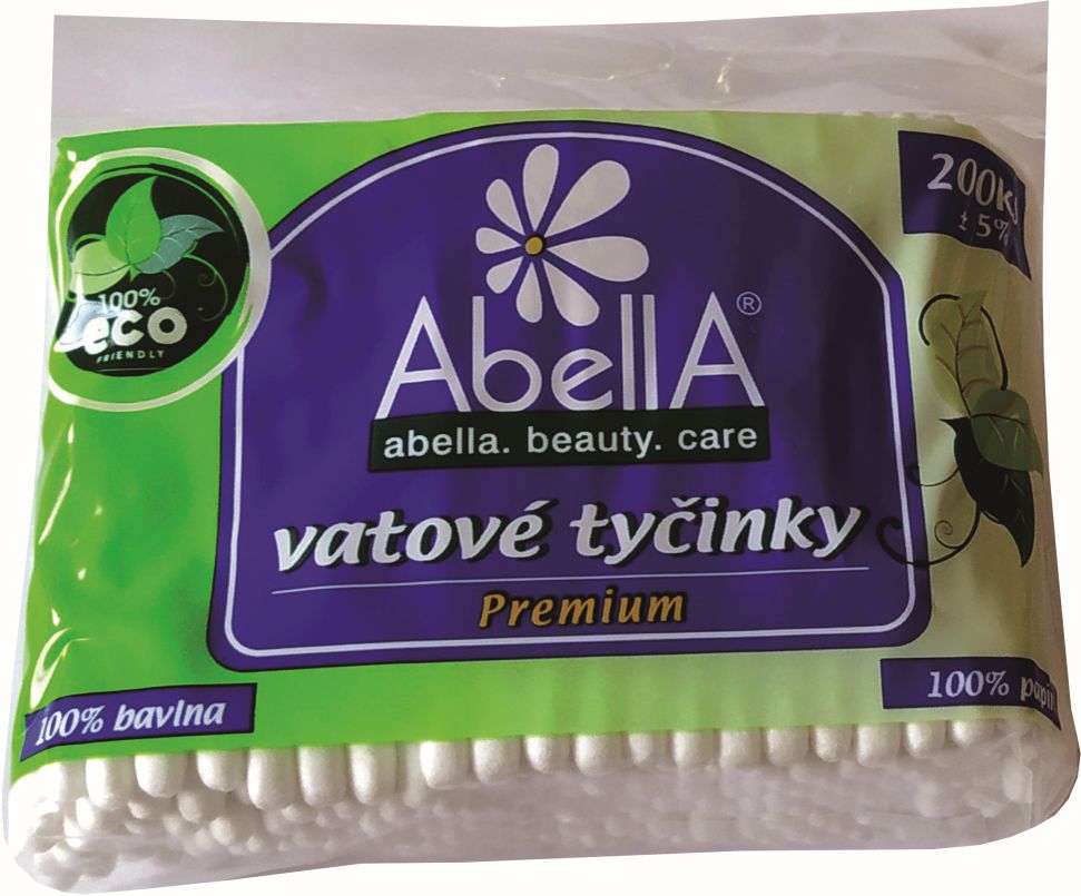 Tyčinky vatové ZIP 200 ks Premium