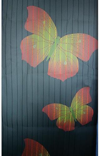 Síť do dveří proti hmyzu magnetická 218x96 cm - vzor motýl