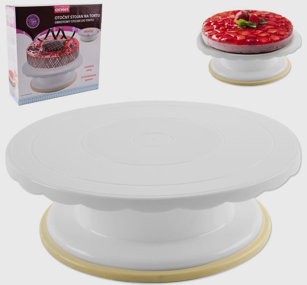 Stojan na dort 28x9 cm otočný servírovací plast