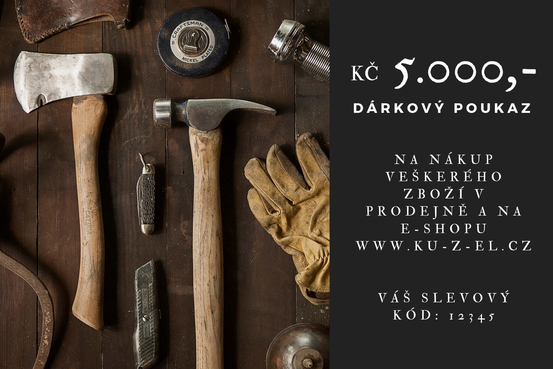 Dárkový poukaz elektronický chlapský v hodnotě 5000 Kč