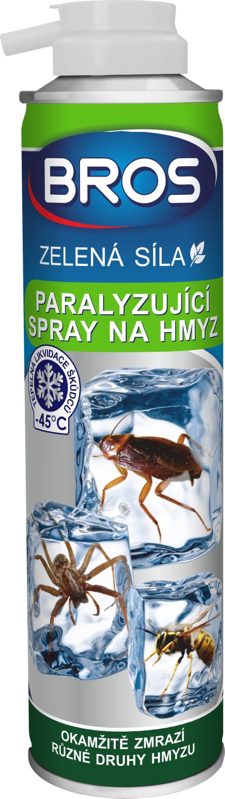 Spray proti létajícímu a lezoucímu hmyzu 300 ml mrazící BROS zelená síla
