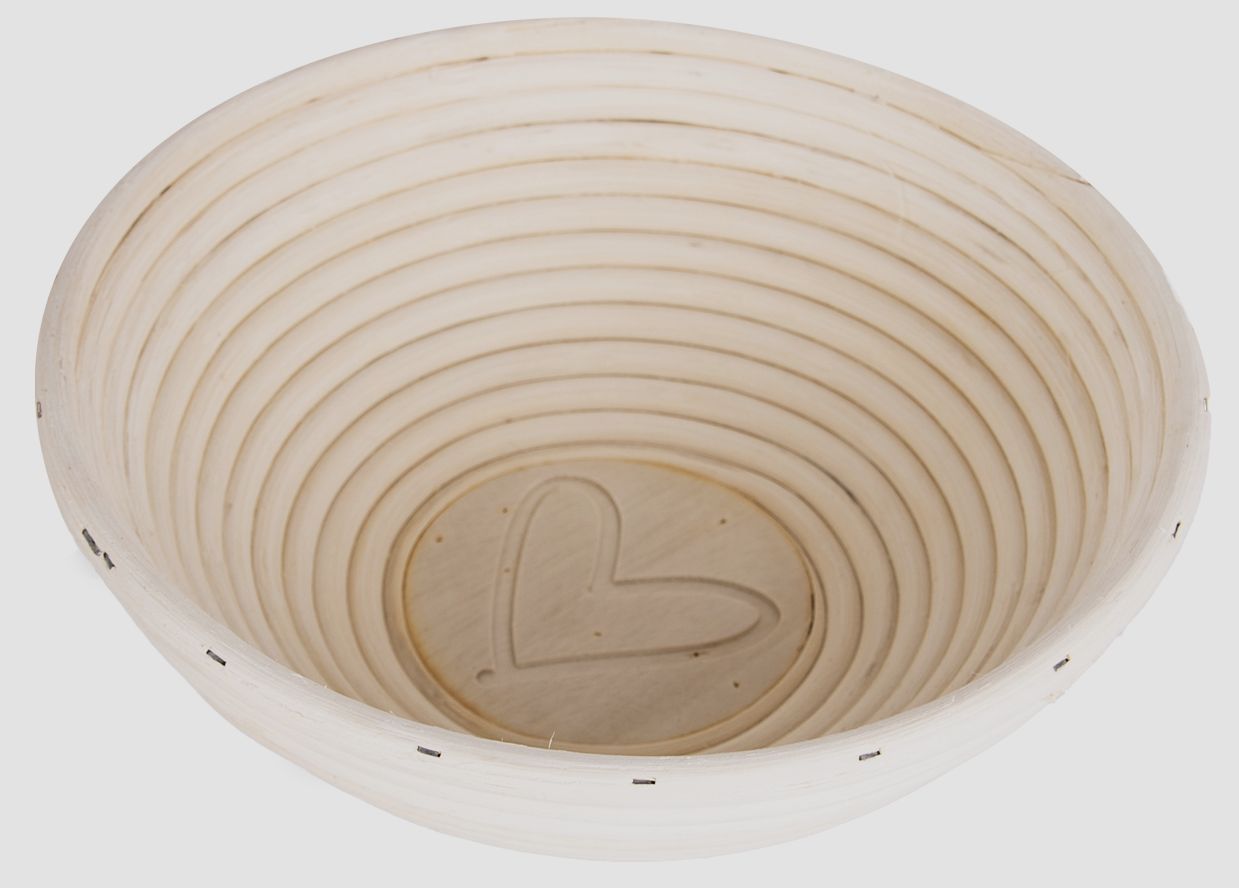 Ošatka kulatá 21x7,5 cm srdce rattan