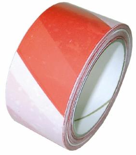 Páska výstražná 50 mm x 66 m červeno-bílá