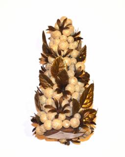 Dekorace - stromeček zlatý 19 cm