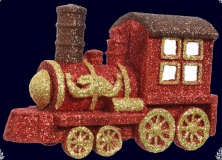 Dekorace vánoční mašinka 12x7 cm
