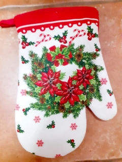 Chňapka-palec s magnetem dekor vánoční