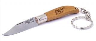  Nůž zavírací s klíčenkou 4,5 cm rukojeť buk MAM Ibérica Nůž zavírací s klíčenko