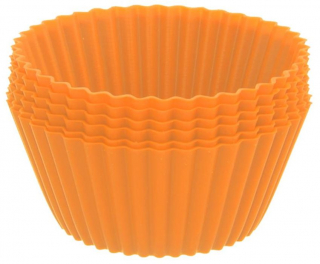 Košíček na pečení 12 ks oranžový silikon