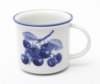 Hrnek 380ml TINA - TŘEŠNĚ kobalt český porcelán