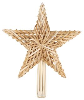 Špice vánoční hvězda slaměná 20x29 cm