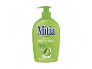 Mitia tekuté mýdlo 500ml olive&Milk s dávkovačem