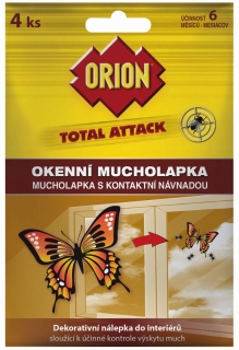 Mucholapka okenní dekorativní 4 ks ORION TOTAL ATTACK