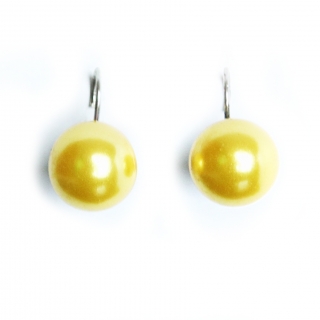 Náušnice Jablonecké perly menší žluté