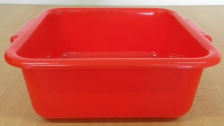 Mísa - dřez čtverec 31x31 cm plast červená