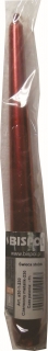 Svíčka kónická 24 cm červená metalik
