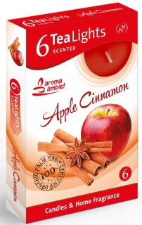 Svíčka čajová 6 ks Apple Cinnamon
