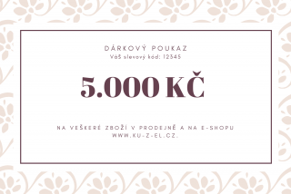 Dárkový poukaz elektronický elegantní v hodnotě 5000 Kč