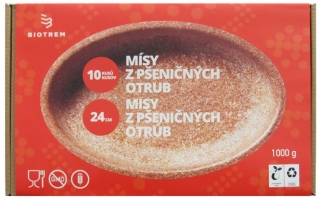 Miska 24cm 1ks oválná pšeničné otruby